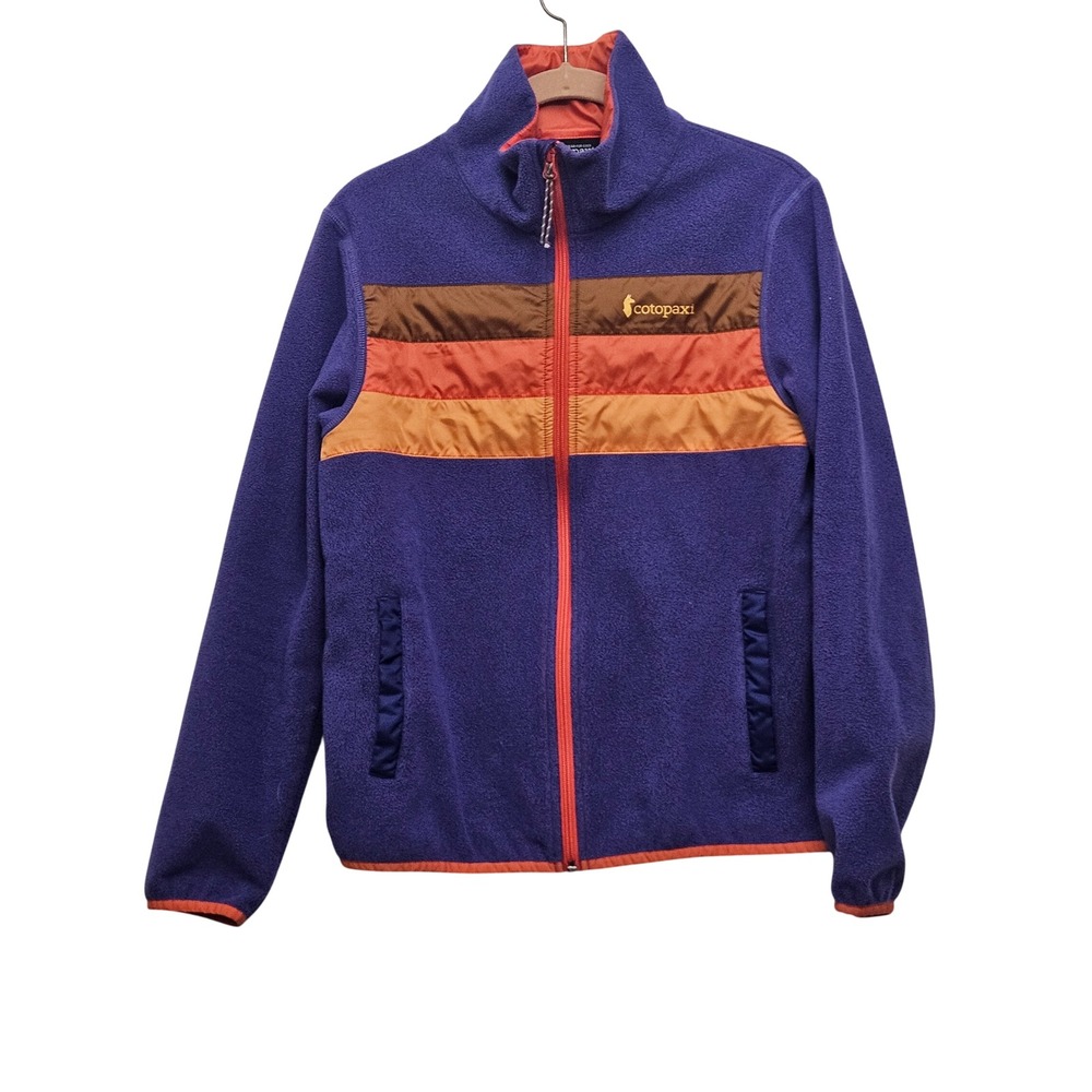 Cotopaxi Fleece Jacket Womens S Purple Striped Full Zip Outdoor Hiking Layer